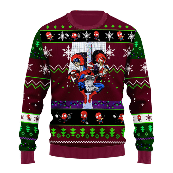 Spiderman Marvel 1 Ugly Sweater Gifts, Spiderman Marvel Gift Fan Ugly Sweater 128