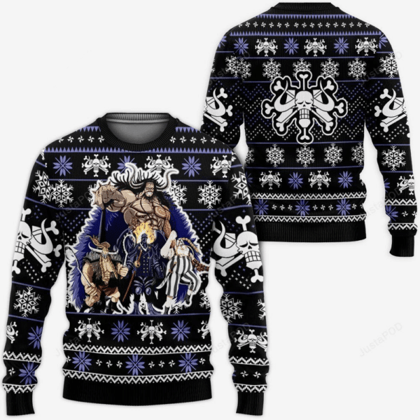 One Piece Anime 4 Ugly Sweater, One Piece Anime Gift Fan Ugly Sweater 266