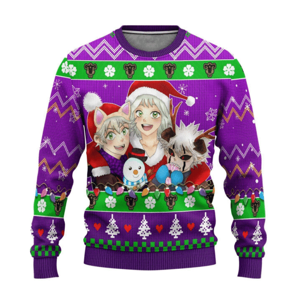 Black Clover Anime 6 Ugly Sweater Gifts, Black Clover Anime Gift Fan Ugly Sweater 811