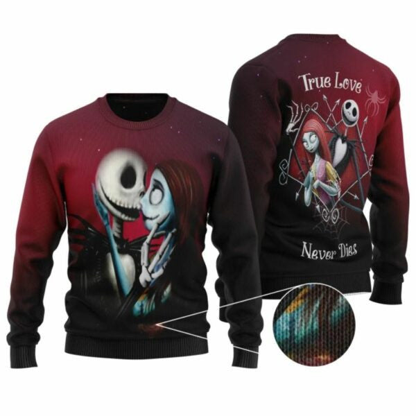 Jack Skellington And Sally Christmas Ugly Sweater, Jack Skellington And Sally Christmas Gift, Jack Skellington And Sally Christmas Shirt 792