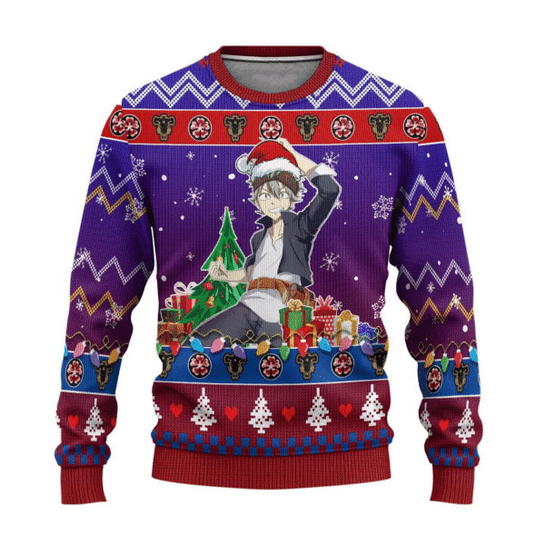 Black Clover Anime Asta 11 Ugly Sweater Gifts, Black Clover Anime Gift Fan Ugly Sweater 446