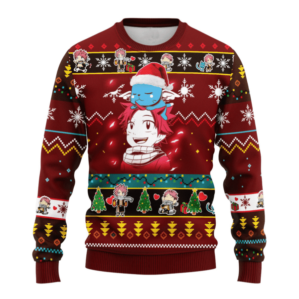 Fairy Tail Anime Natsu 13 Ugly Sweater Gifts, Fairy Tail Anime Gift Fan Ugly Sweater 404