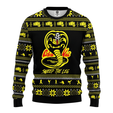 Cobra Kai Sweep The Leg Ugly Christmas Sweater 319