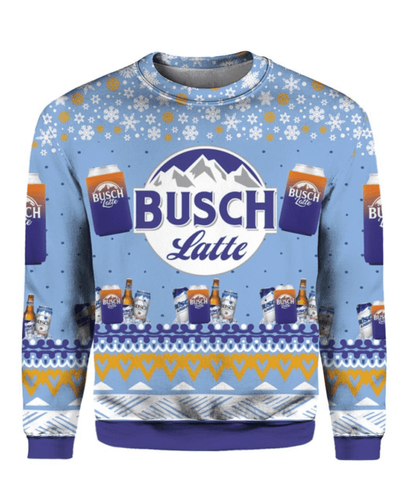 Busch Latte Beer 1 Ugly Sweater Gifts, Busch Latte Beer Gift Fan Ugly Sweater 746