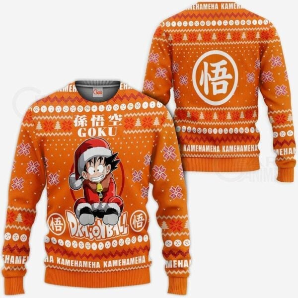 Goku Kid Ugly Christmas Sweater Anime Dragon Ball Xmas 1k128 Gifts ,dragon Ball Anime Xmas Christmas Gift Fan 666