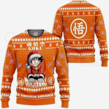 Goku Kid Ugly Christmas Sweater Anime Dragon Ball Xmas 1k128 Gifts ,dragon Ball Anime Xmas Christmas Gift Fan 666