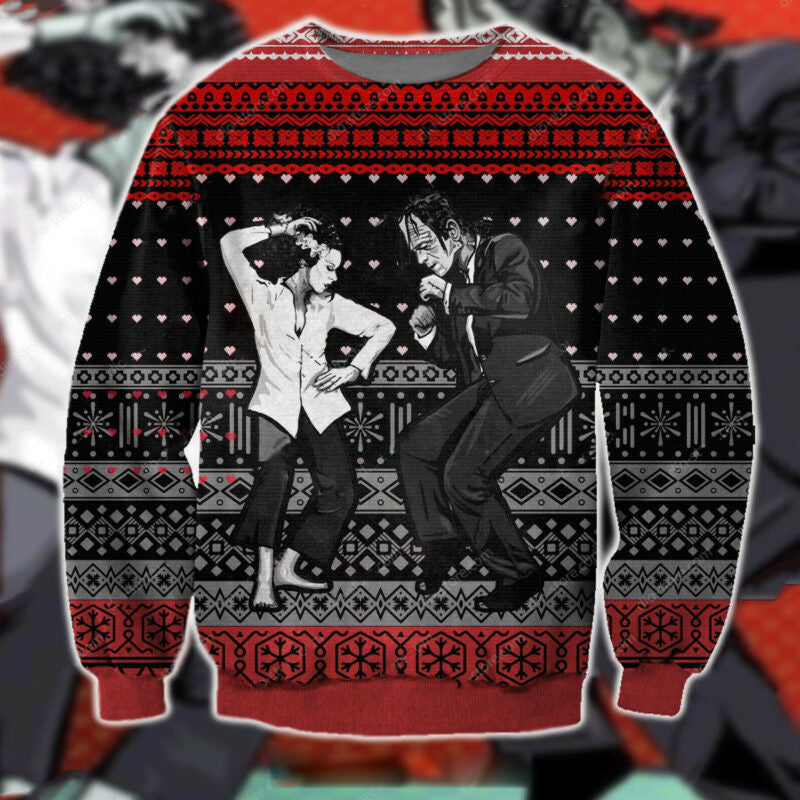 Pulp Frankenstein Ugly Christmas Sweater