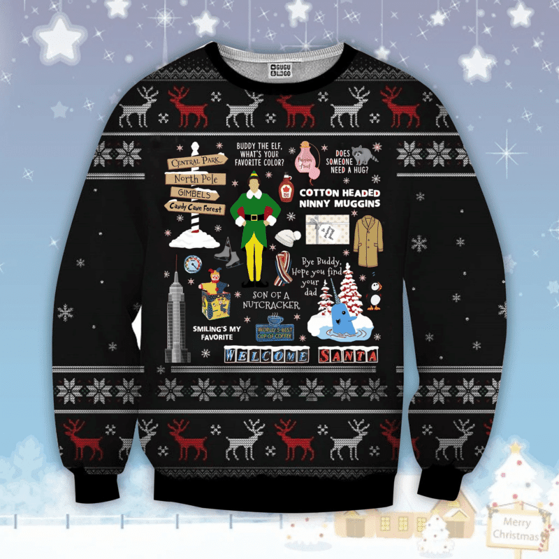 Elf Sweater Ugly Christmas Sweater