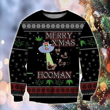 Ufo Merry X???mas Hooman Ugly Sweater, Ufo Merry X???mas Hooman Christmas Shirt 779