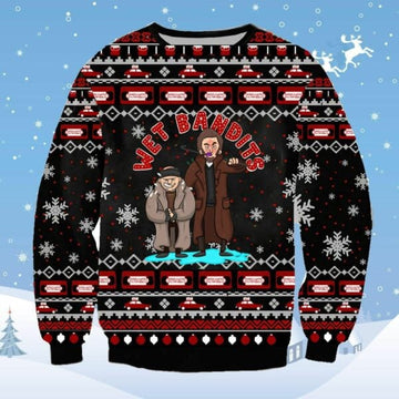The Wet Bandits Ugly Sweater, Christmas Gift, The Wet Bandits Ugly Christmas Sweater 878