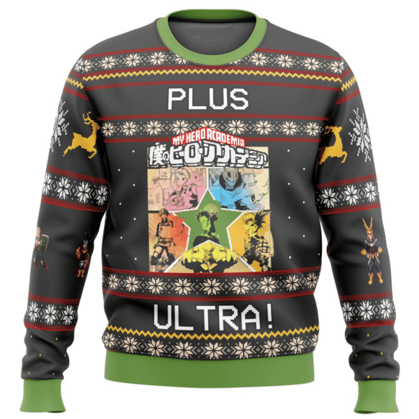 My Hero Academia Anime Boku No Plus Ultra 21 Ugly Sweater Gifts, My Hero Academia Anime Gift Fan Ugly Sweater 901