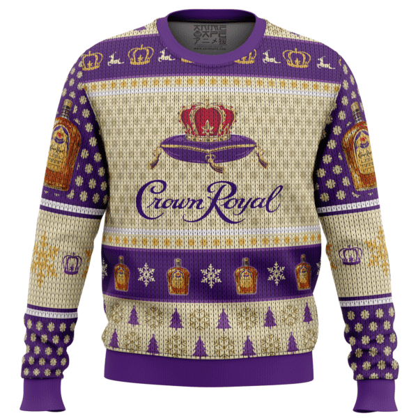 Crown Royal Whiskey Ugly Sweater Gifts, Crown Royal Whiskey Gift Fan Ugly Sweater 277