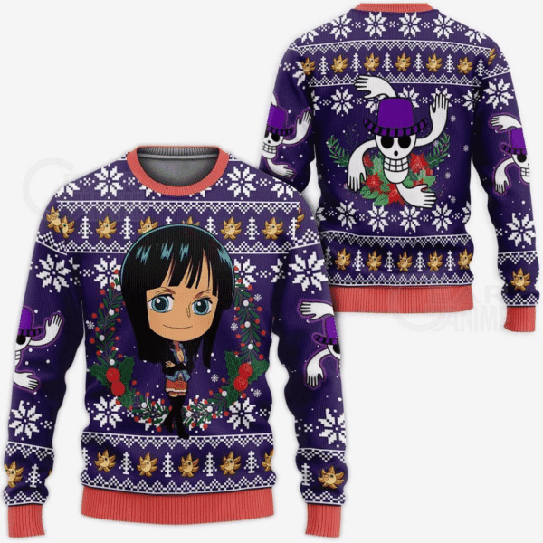 One Piece Anime Nico Robin 29 Ugly Sweater, One Piece Anime Gift Fan Ugly Sweater 826