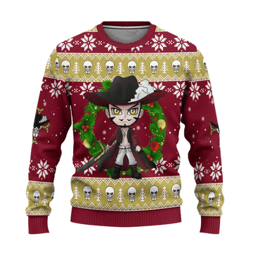 One Piece Anime Dracule Mihaw 62 Ugly Sweater, One Piece Anime Gift Fan Ugly Sweater 670