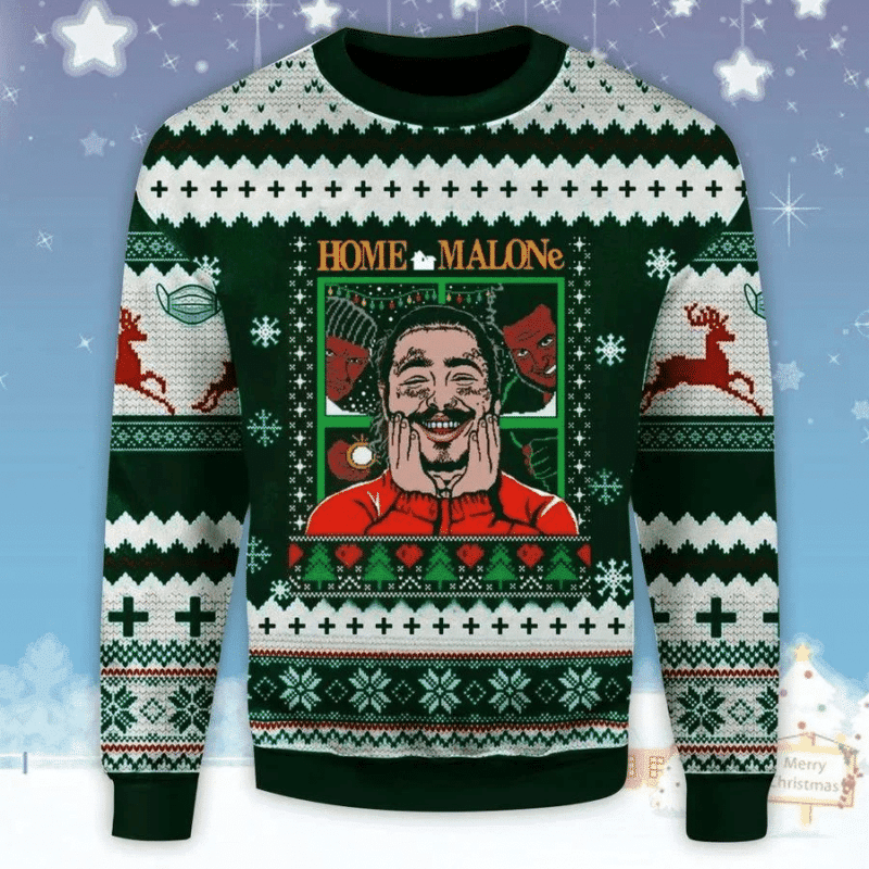 Home Malone Christmas Ugly Christmas Sweater