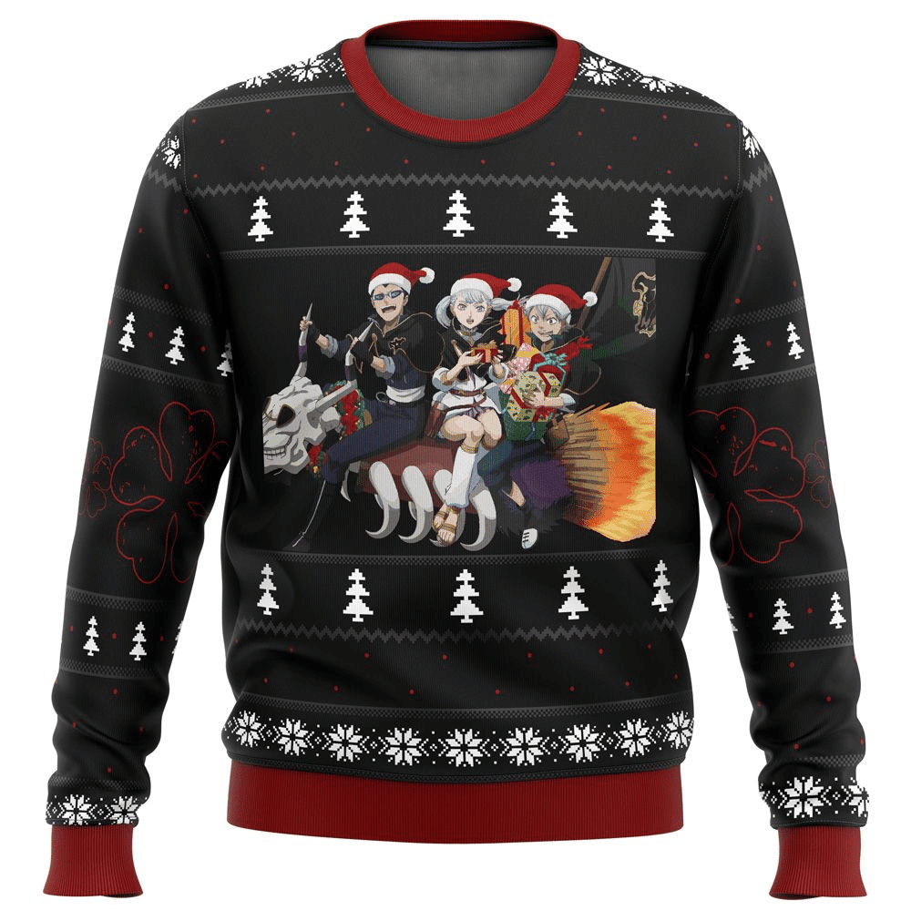 Black Clover Anime 4 Ugly Sweater Gifts, Black Clover Anime Gift Fan Ugly Sweater