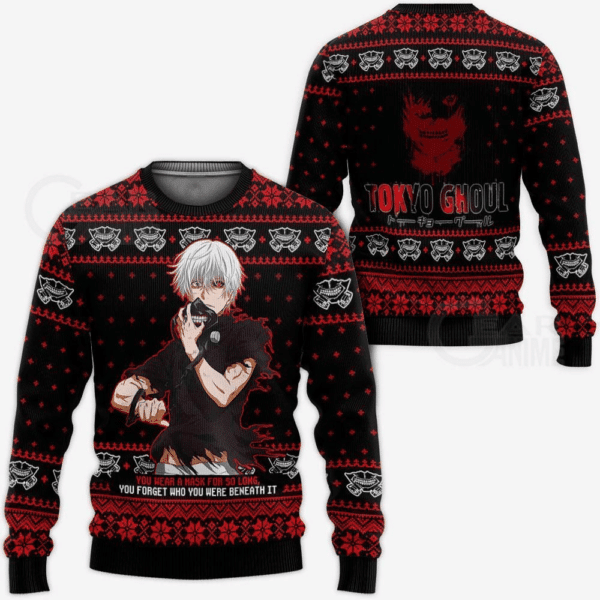 Tokyo Ghoul Anime Ken Kaneki 12 Ugly Sweater Gifts, Tokyo Ghoul Anime Gift Fan Ugly Sweater 96