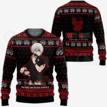Tokyo Ghoul Anime Ken Kaneki 12 Ugly Sweater Gifts, Tokyo Ghoul Anime Gift Fan Ugly Sweater 96