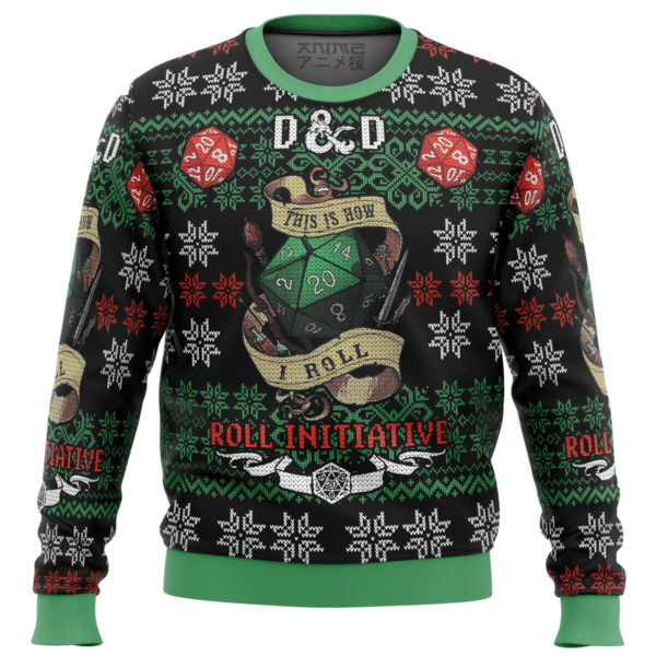 Roll Initiative Dungeons Dragons Ugly Sweater Gifts, Roll Initiative Dungeons Dragons Gift Fan Ugly Sweater 572