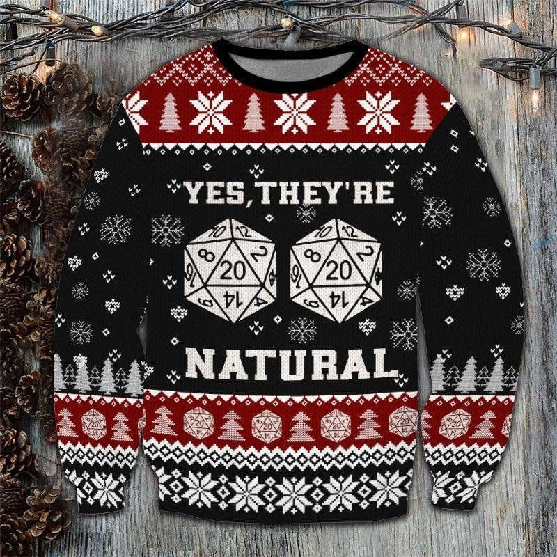 D&amp;d Yes They Are Natural Ugly Christmas Sweater