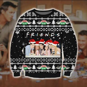 Friends Knitting Ugly Christmas Sweater