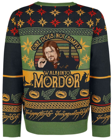 Merry Christmas Gift One Does Not Simply Walking Into Mordor Purple Sweater