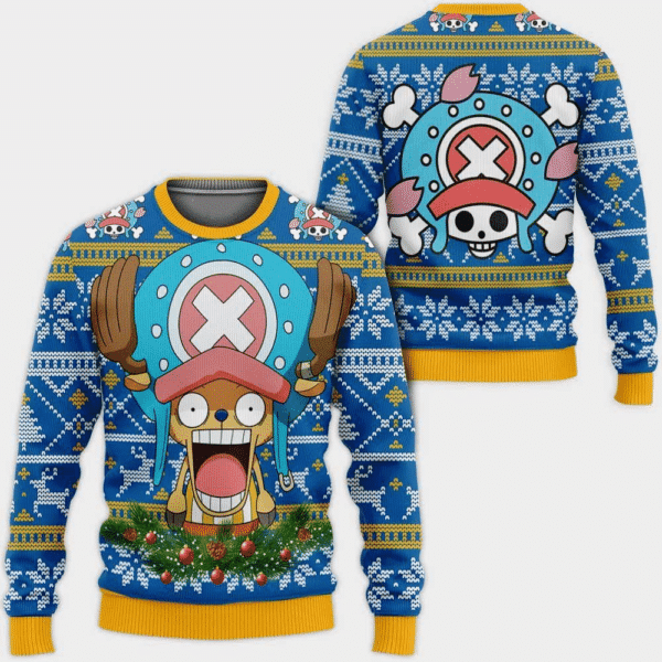 One Piece Anime Tony Tony Chopper 60 Ugly Sweater, One Piece Anime Gift Fan Ugly Sweater 613