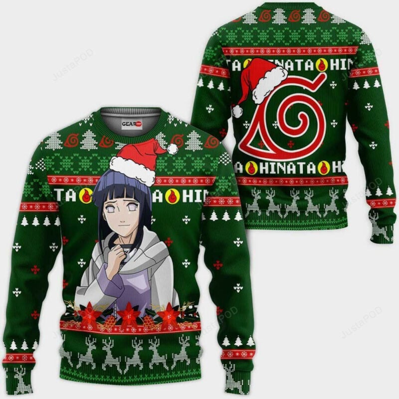 Hinata Hyuga Ugly Christmas Sweater, All Over Print Sweatshirt
