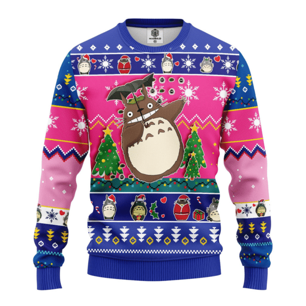 My Neighbor Totoro Anime 3 Ugly Sweater Gifts, My Neighbor Totoro Anime Gift Fan Ugly Sweater 77