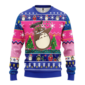 My Neighbor Totoro Anime 3 Ugly Sweater Gifts, My Neighbor Totoro Anime Gift Fan Ugly Sweater 77
