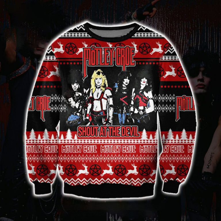 Motley Crue Shout At The Devil Ugly Christmas Sweater