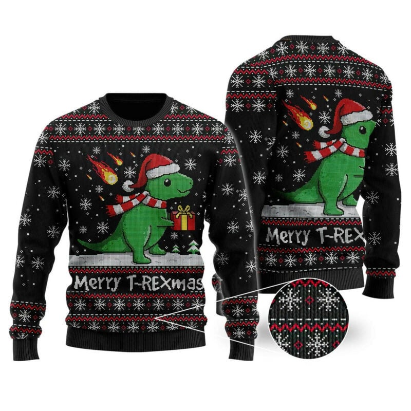 Merry T-rexmas Ugly Christmas Sweater