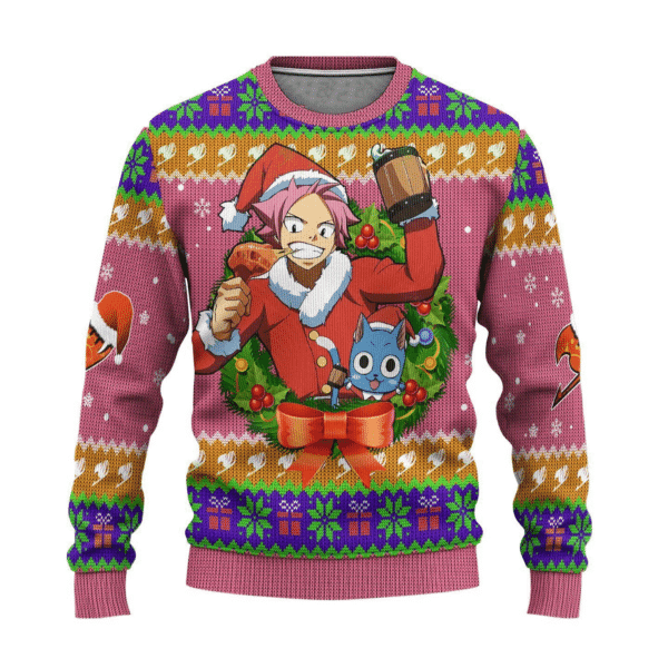 Fairy Tail Anime Natsu 14 Ugly Sweater Gifts, Fairy Tail Anime Gift Fan Ugly Sweater 326