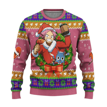 Fairy Tail Anime Natsu 14 Ugly Sweater Gifts, Fairy Tail Anime Gift Fan Ugly Sweater 326