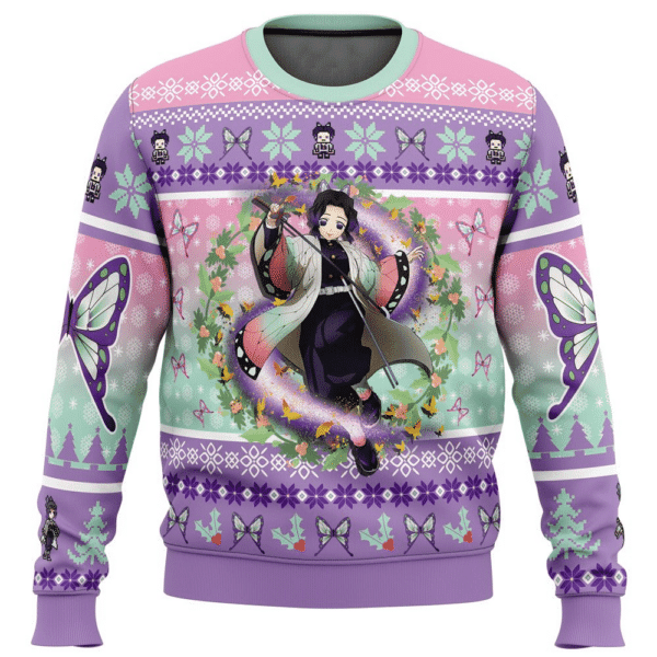 Demon Slayer Kimetsu No Yaiba Anime Kochou Shinobu 7 Ugly Sweater, Demon Slayer Anime Gift Fan Ugly Sweater 864