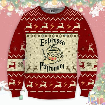 Espresso Patronum Ugly Sweater, Christmas Gift, Espresso Patronum Ugly Christmas Sweater 347