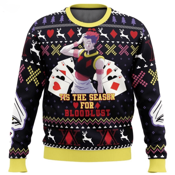 Hunter X Hunter Anime Hisoka 3 Ugly Sweater Gifts, Hunter X Hunter Anime Gift Fan Ugly Sweater 609