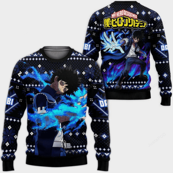 My Hero Academia Anime Dabi 5 Ugly Sweater Gifts, My Hero Academia Anime Gift Fan Ugly Sweater 220