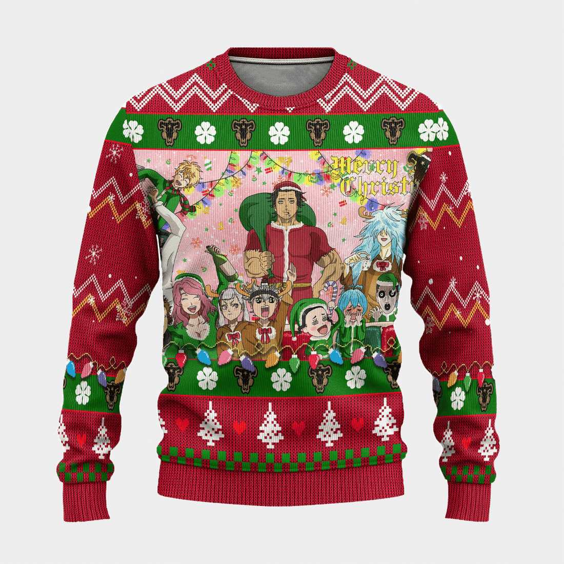 Black Clover Anime Christmas 14 Ugly Sweater Gifts, Black Clover Anime Gift Fan Ugly Sweater