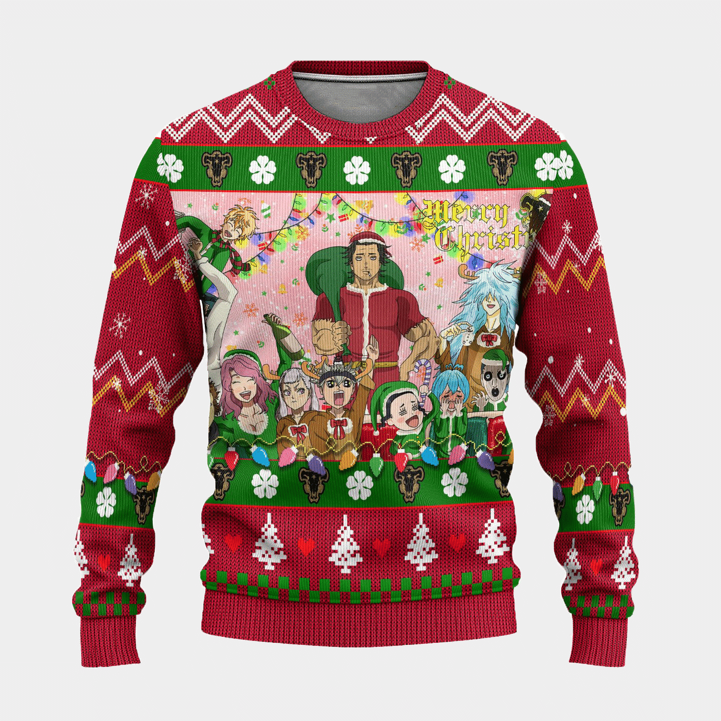 Black Clover Anime Christmas 14 Ugly Sweater Gifts, Black Clover Anime Gift Fan Ugly Sweater
