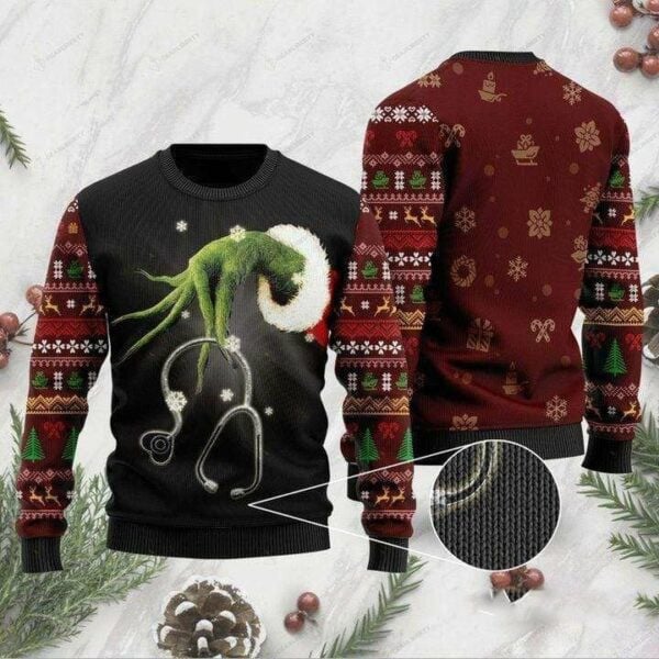 Grinch Nurse Ugly Sweater, Grinch Nurse Christmas Gift, Grinch Nurse Shirt 696