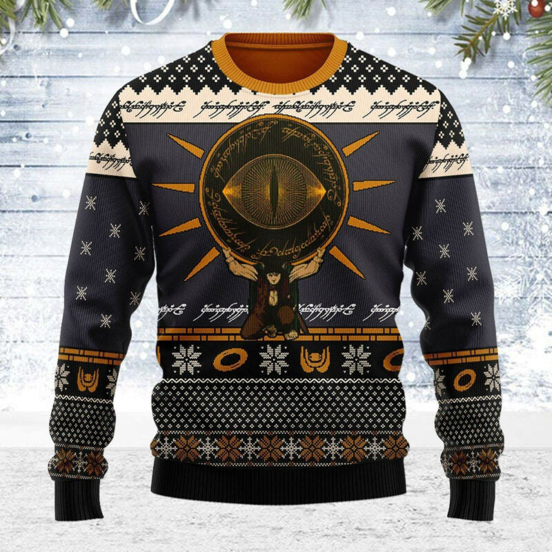 Merry Christmas Gift Lord Of The Rings Symbol Sweater