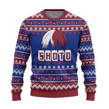 My Hero Academia Anime Todoroki 25 Ugly Sweater Gifts, My Hero Academia Anime Gift Fan Ugly Sweater 940