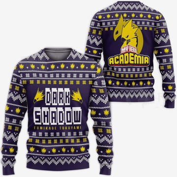 My Hero Academia Anime Fumikage Tokoyami 20 Ugly Sweater Gifts, My Hero Academia Anime Gift Fan Ugly Sweater 584