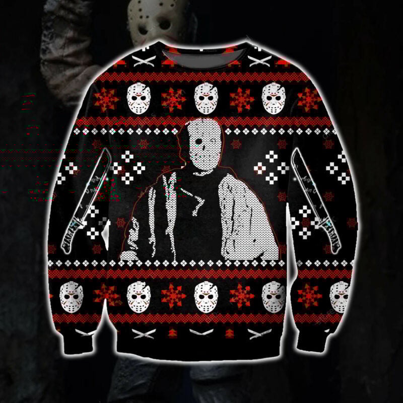 Jason Voorhees Ugly Christmas Sweater