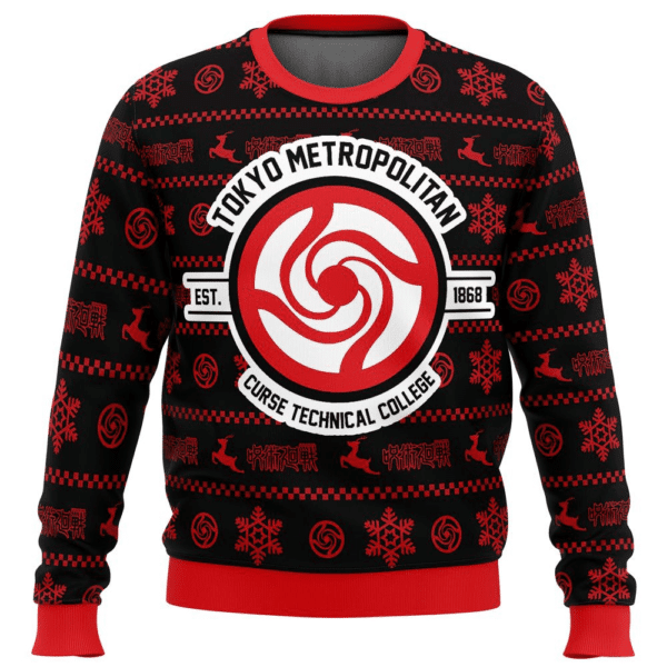 Jujutsu Kaisen Anime Tokyo Metropolitan 3 Ugly Sweater Gifts, Jujutsu Kaisen Anime Gift Fan Ugly Sweater 54