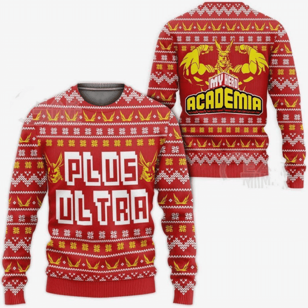 My Hero Academia Anime All Might 34 Ugly Sweater Gifts, My Hero Academia Anime Gift Fan Ugly Sweater 626
