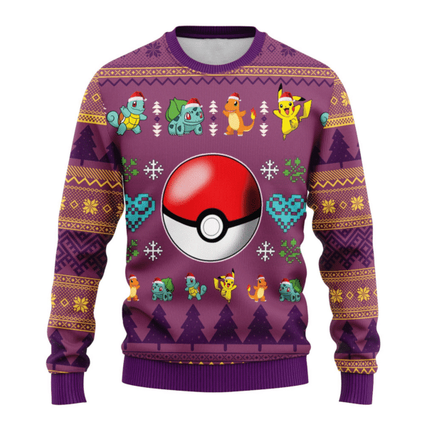 Pokemon Anime Ball 23 Ugly Sweater, Pokemon Anime Gift Fan Ugly Sweater 759