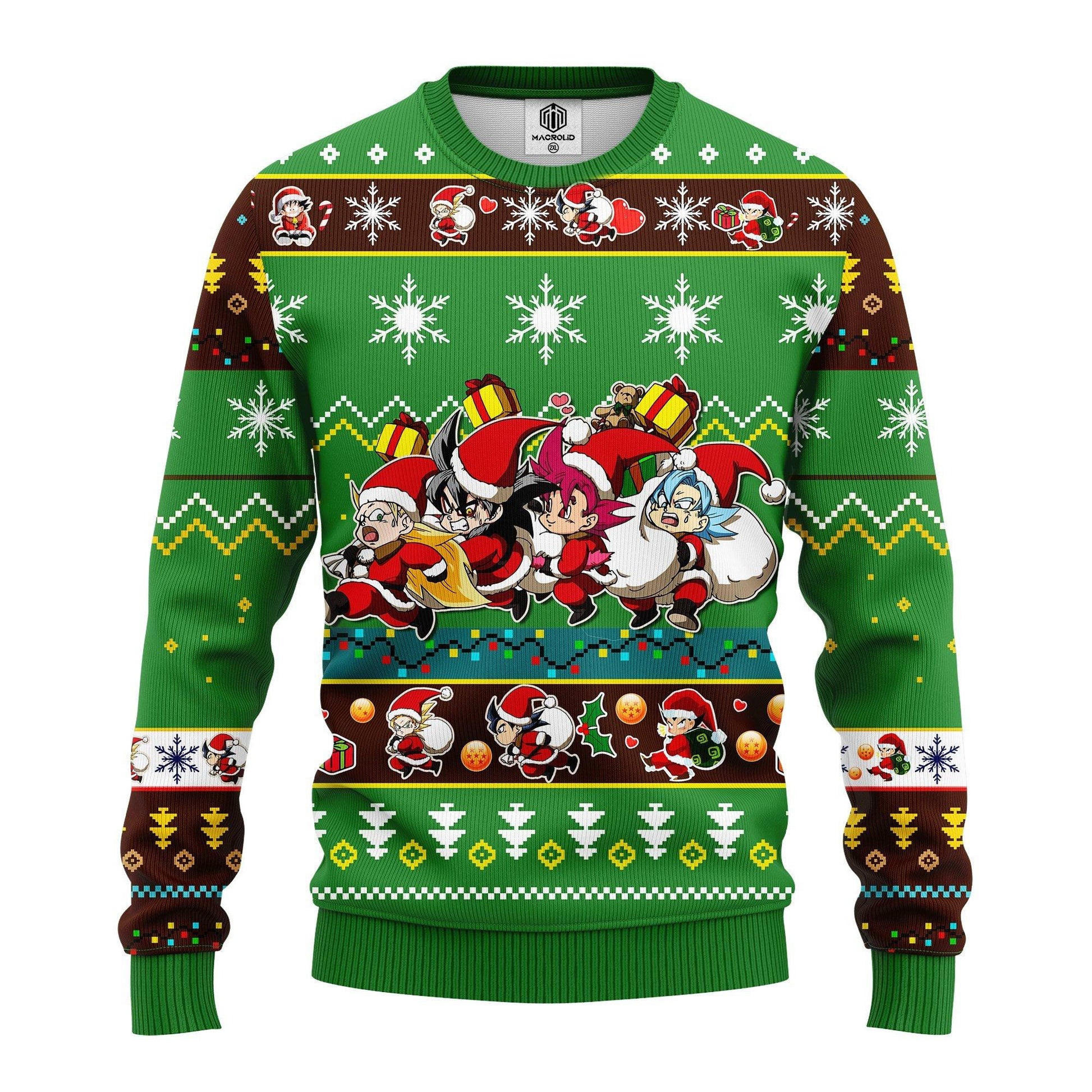 Dragon Ball Anime Merry Xmas, Santa Dragon Ball Kid Ugly Christmas Sweater 284