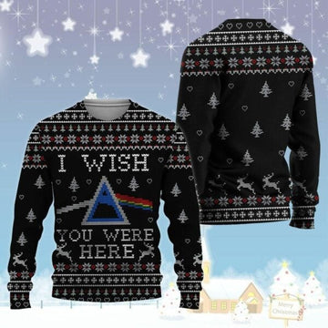 Pink Floy Ugly Sweater, Christmas Gift, I Wish You Were Here Ugly Christmas Sweater 439